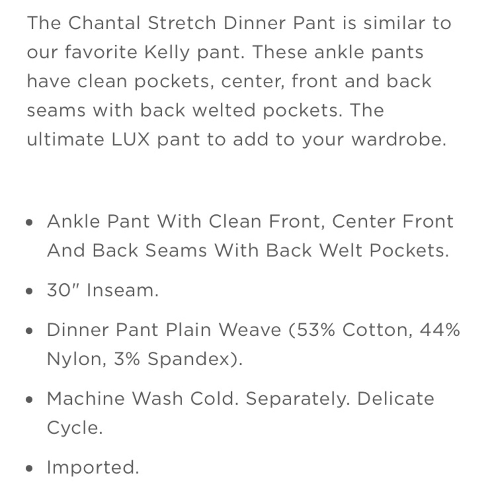 NWT Lilly Pulitzer Chantal Stretch Dinner Pants - Picture 2 of 6